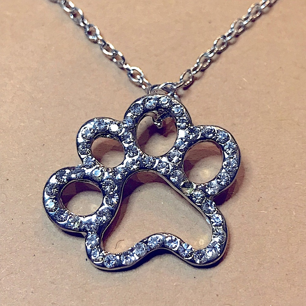 NWT Wholesale- 7 necklaces per purchase (Paw Rhinestones Necklace)